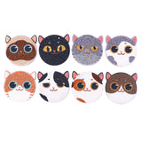 8pcs DIY Cat Diamond Art Coaster Set