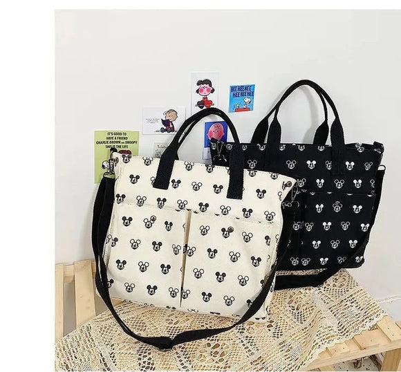 Multi Mickey Print Tote Shoulder Bag