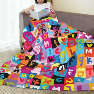 Alphabet Letters Fleece Blanket