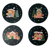 Set of 4 Cork Novelty Coasters - Christmas Baker Street