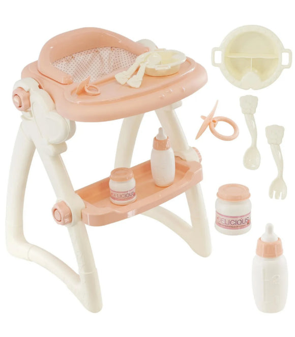 Doll Feeding High Chair Play Set