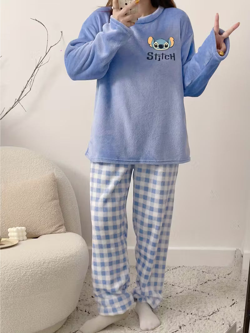 Plus Size Stitch Fleece Pyjamas