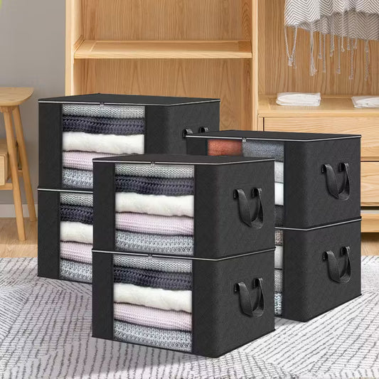 4pcs Large Capacity Foldable Fabric Storage Boxes