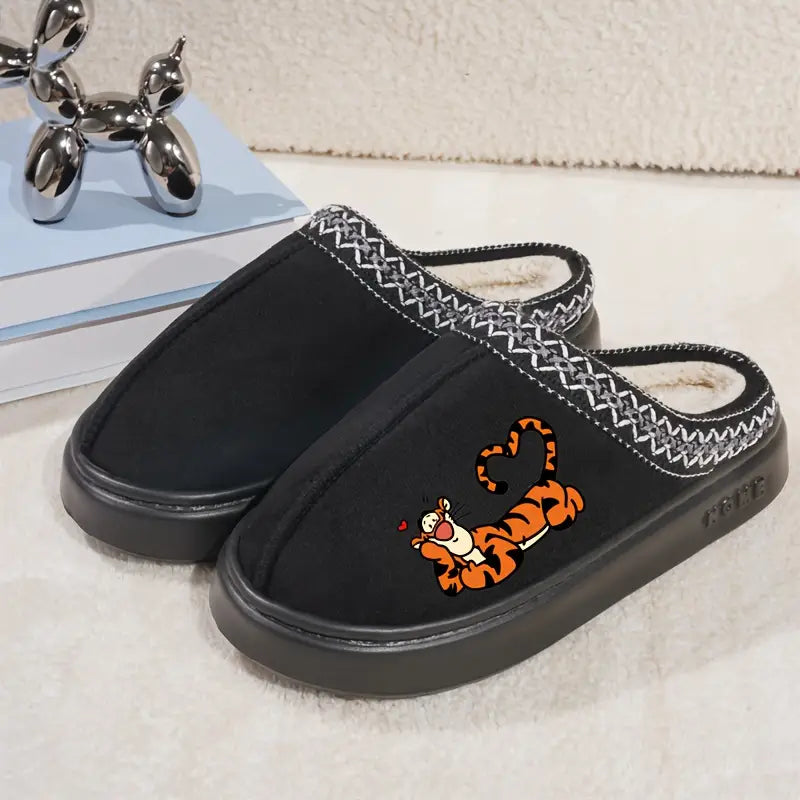 Tigger Heart Tail Plush Slippers