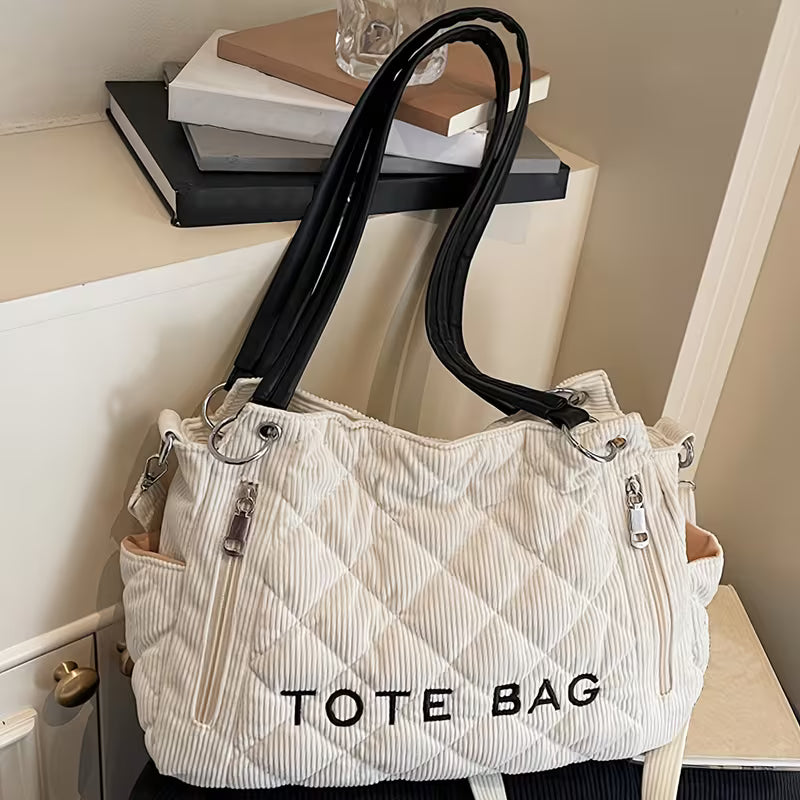 Women's Large Capacity Corduroy Handbag