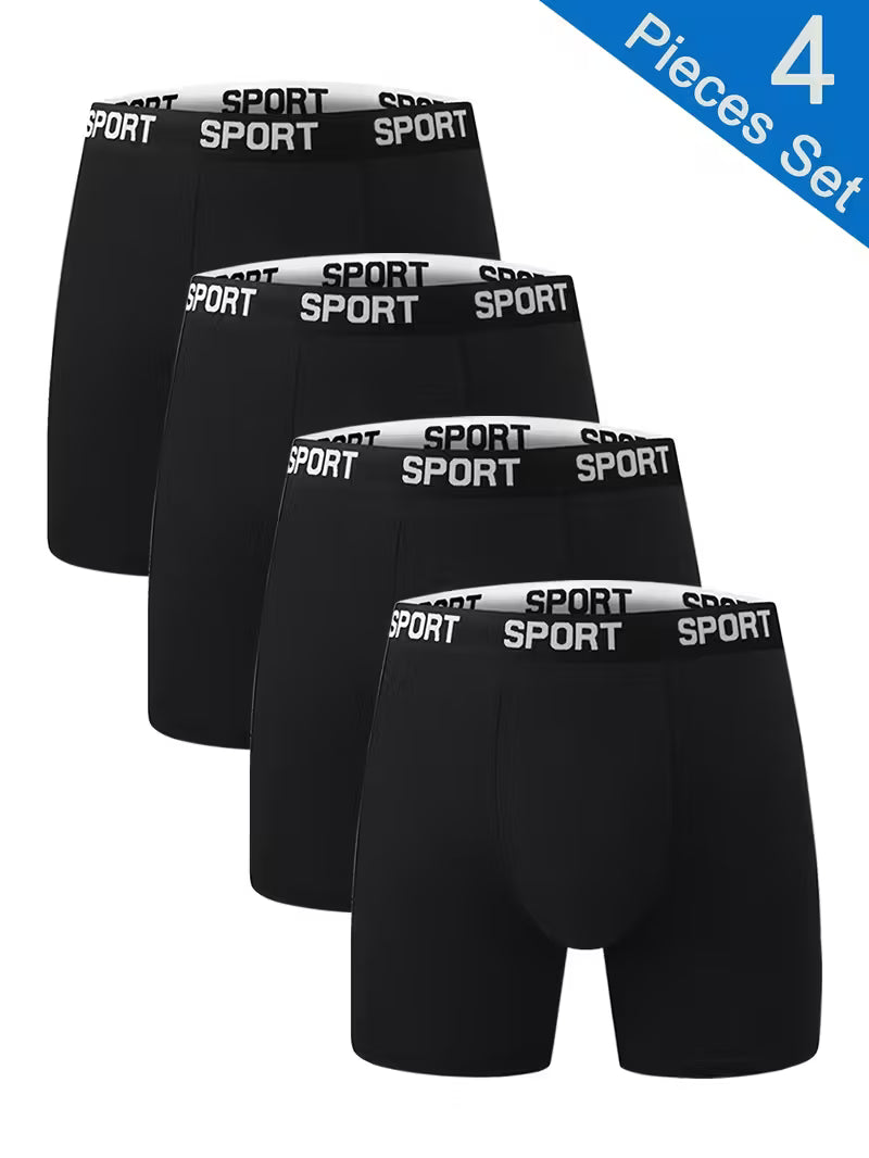 4 PC Mens Athletic Boxer Briefs