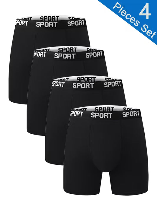 4 PC Mens Athletic Boxer Briefs