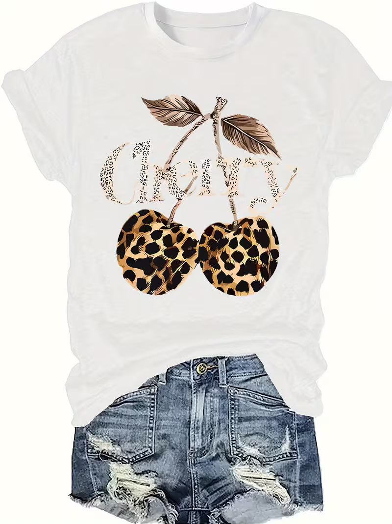 Cherry Graphic Print T-shirt