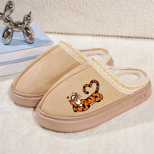 Tigger Heart Tail Plush Slippers