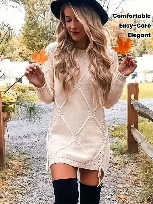 Women's Stretchy Beige Sweater