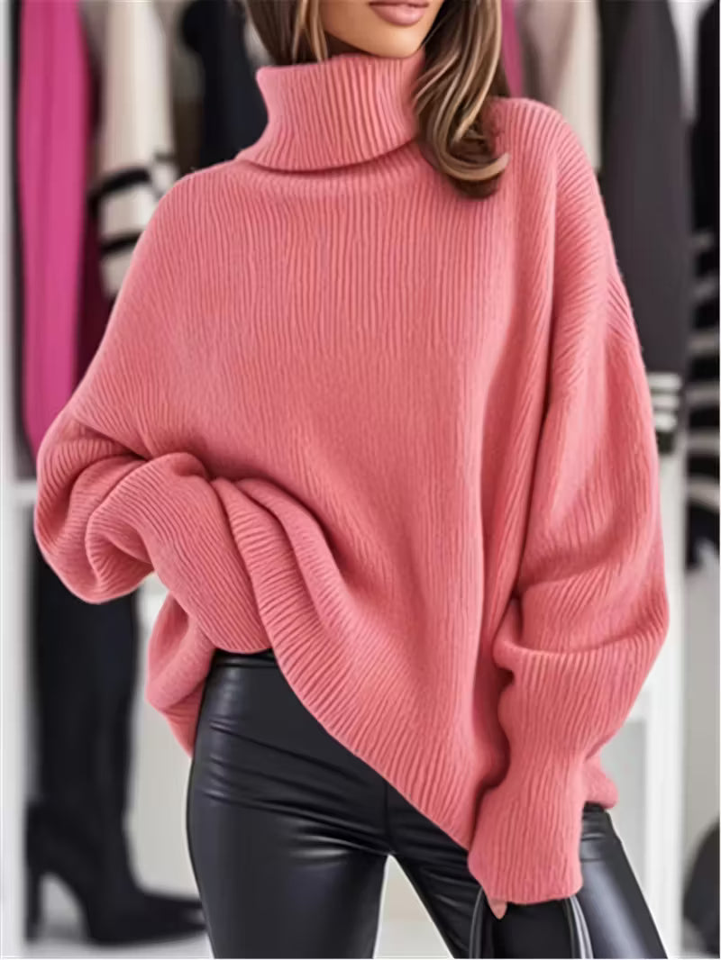 Plus Size Autumn/Winter New Round Neck/Turtleneck Sweater