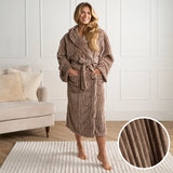 Ribbed Fleece Dressing Gown, Adults