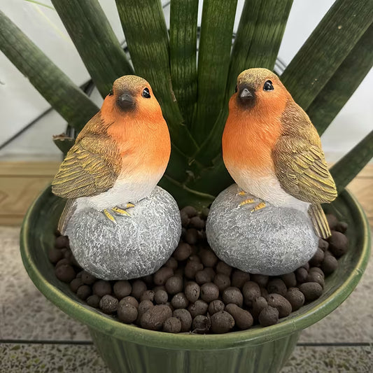 Twin-Pack Robin Garden Ornaments