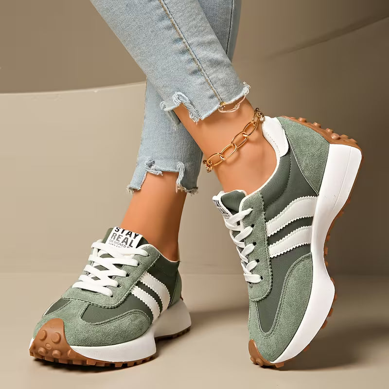 Women's Height-Boosting Sneakers with Thick Rubber Sole
