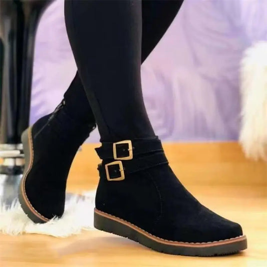 Women's Chunky Heel Platform Ankle Boots