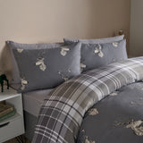 Stag Checkered Reversible Duvet Set - DOUBLE