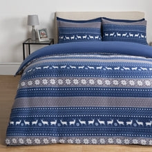 Load image into Gallery viewer, Nordic Christmas Fleece Duvet Set