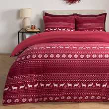 Load image into Gallery viewer, Nordic Christmas Fleece Duvet Set