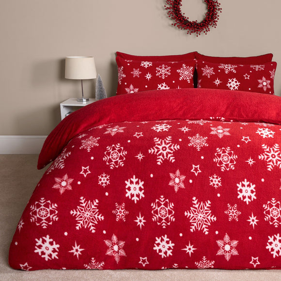 Snowflake Teddy Duvet Set KING