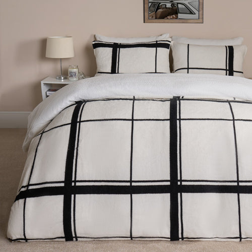 Teddy Duvet Set - Natural/Black