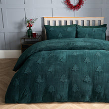 Load image into Gallery viewer, Winter Tree Tufted Teddy Fleece Duvet Set