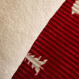 Cosy Stag Ribbed Fleece Duvet Set - Red