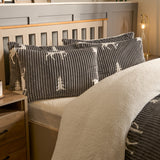 Cosy Stag Ribbed Fleece Duvet Set Grey