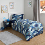 Dino Reversible Duvet Cover Set - Navy