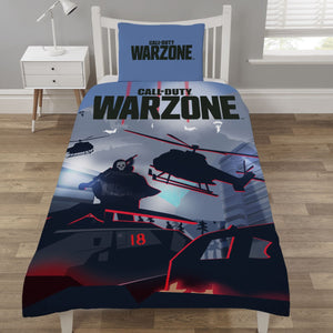 Call of Duty Warzone Reversible Duvet Cover Set, Blue - Single