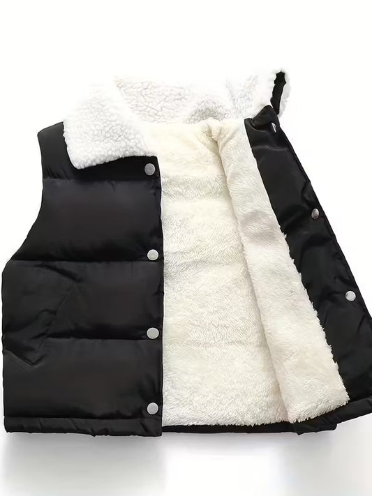 Autumn And Winter Single-Breasted Kids Vest