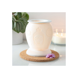 White Ceramic Buddha Electric Oil Burner