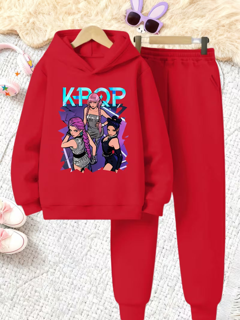 Warm Hooded Sweatshirt and Jogger Pants Set