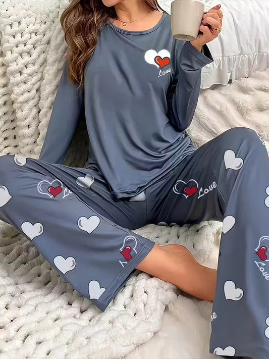 Womans Heart Pyjamas Set