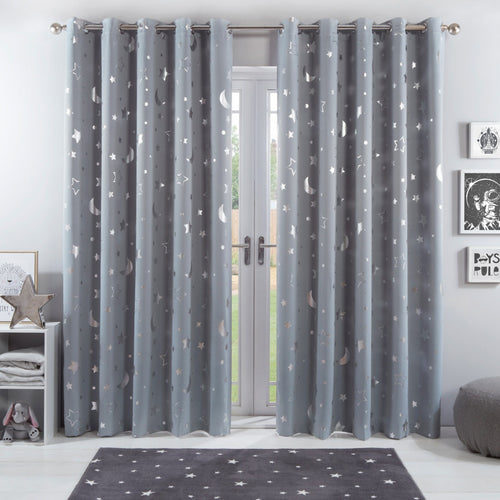 Stars Blackout Eyelet Curtains