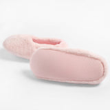 Faux Fur Memory Foam Slipper Socks - Blush