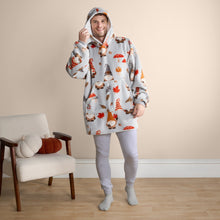 Load image into Gallery viewer, Gonk Print Hoodie Blanket - Grey