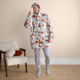 Gonk Print Hoodie Blanket - Grey