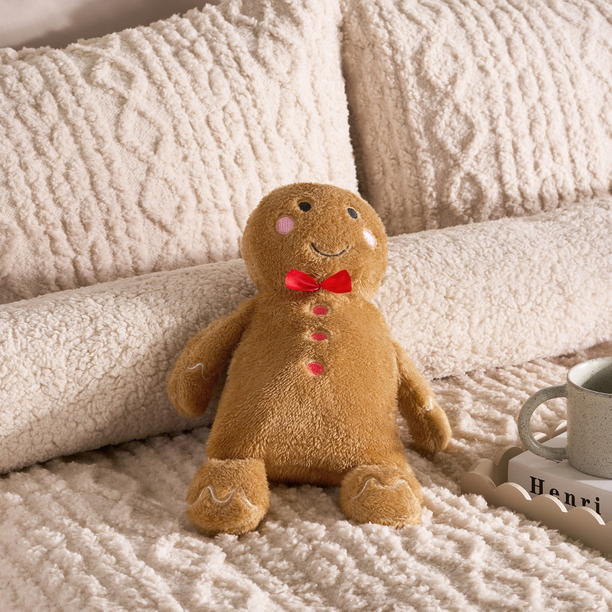 Gingerbread Man Hot Water Bottle - Natural