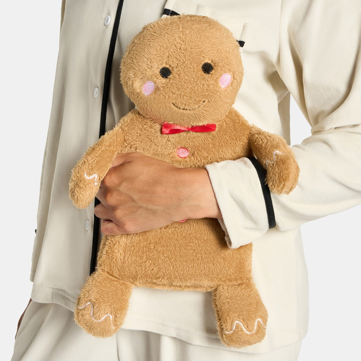 Gingerbread Man Hot Water Bottle - Natural