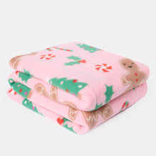 Load image into Gallery viewer, Gingerbread Man Fleece Throw - Pink