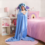 Kids Stitch Hooded Throw Blanket - Blue