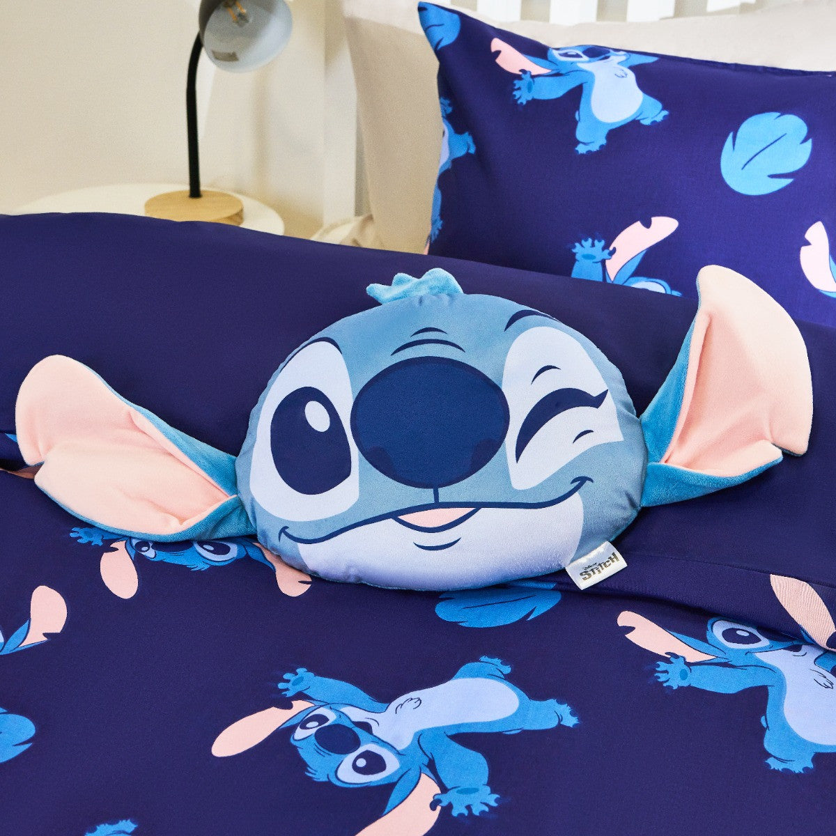 Stitch Shaped Cushion - Blue