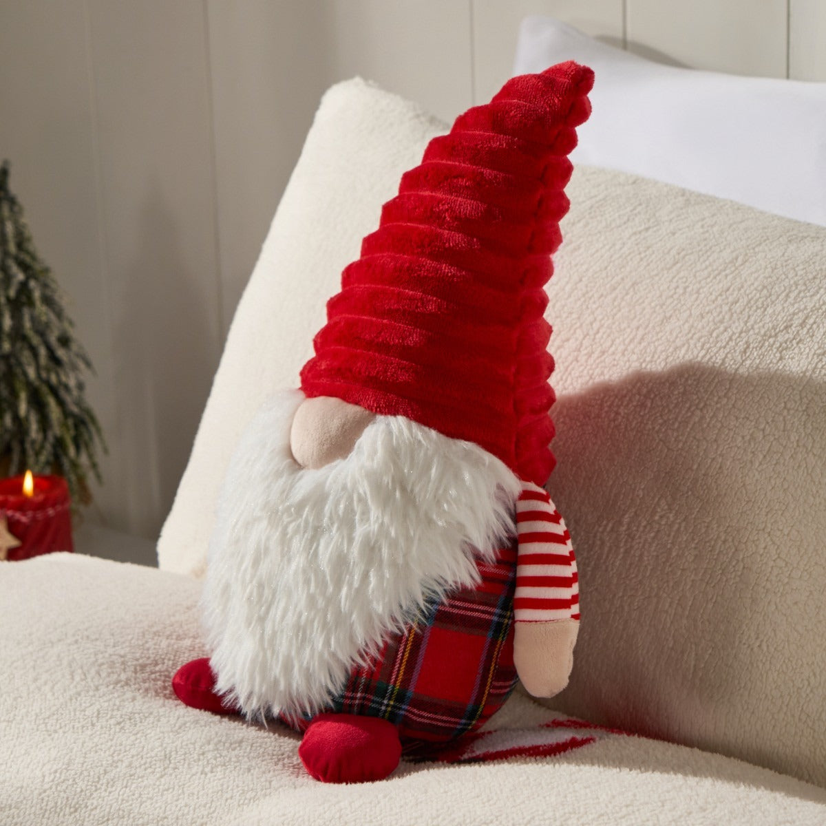 25 cm Frosty the Christmas Gonk Cushion - Red