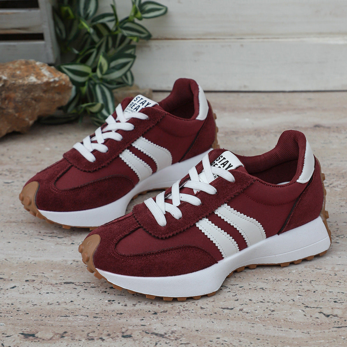 Stripe Lace-up Women's Trainers