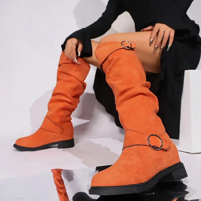 Women's Solid Color Stylish Boots
