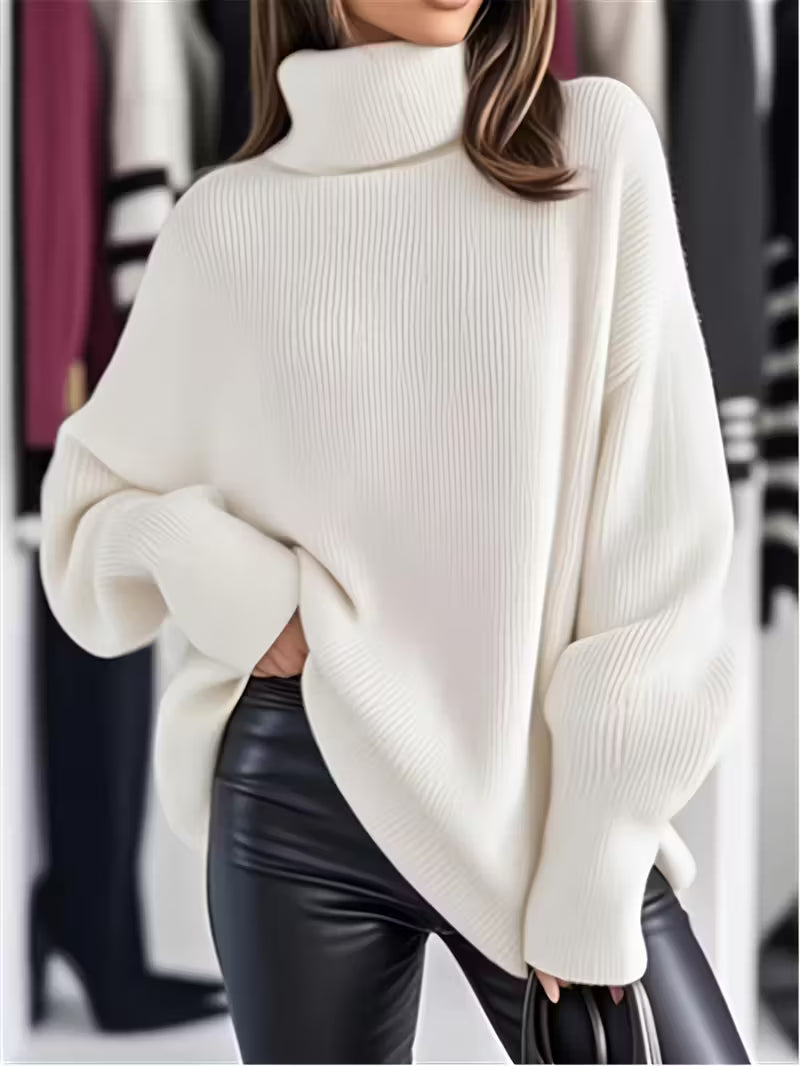 Plus Size Autumn/Winter New Round Neck/Turtleneck Sweater
