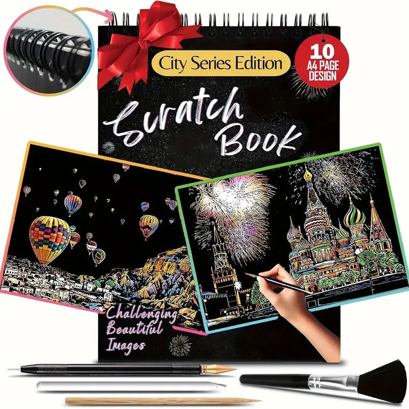 Colorful Rainbow Painting Carving Art Book