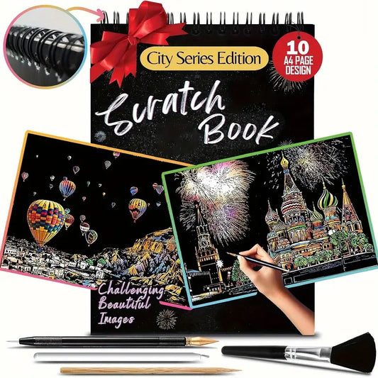 Colorful Rainbow Painting Carving Art Book