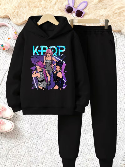 Warm Hooded Sweatshirt and Jogger Pants Set