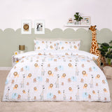 Safari Jungle Print Duvet Cover Set - Natural